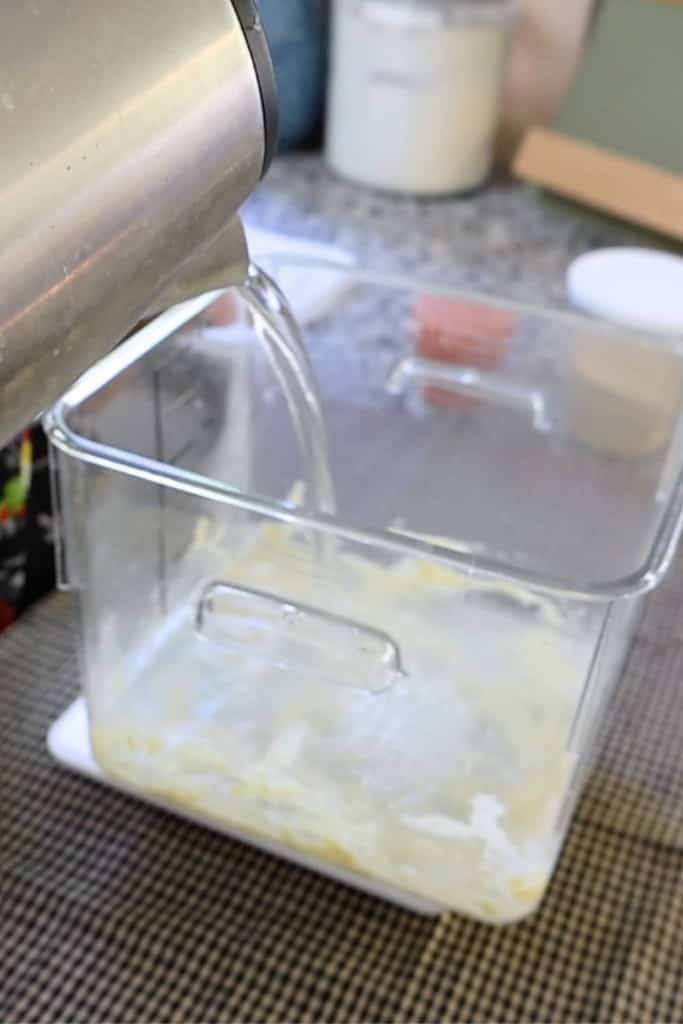 adding-lukewarm-water-to-lough-reserve-in-tub