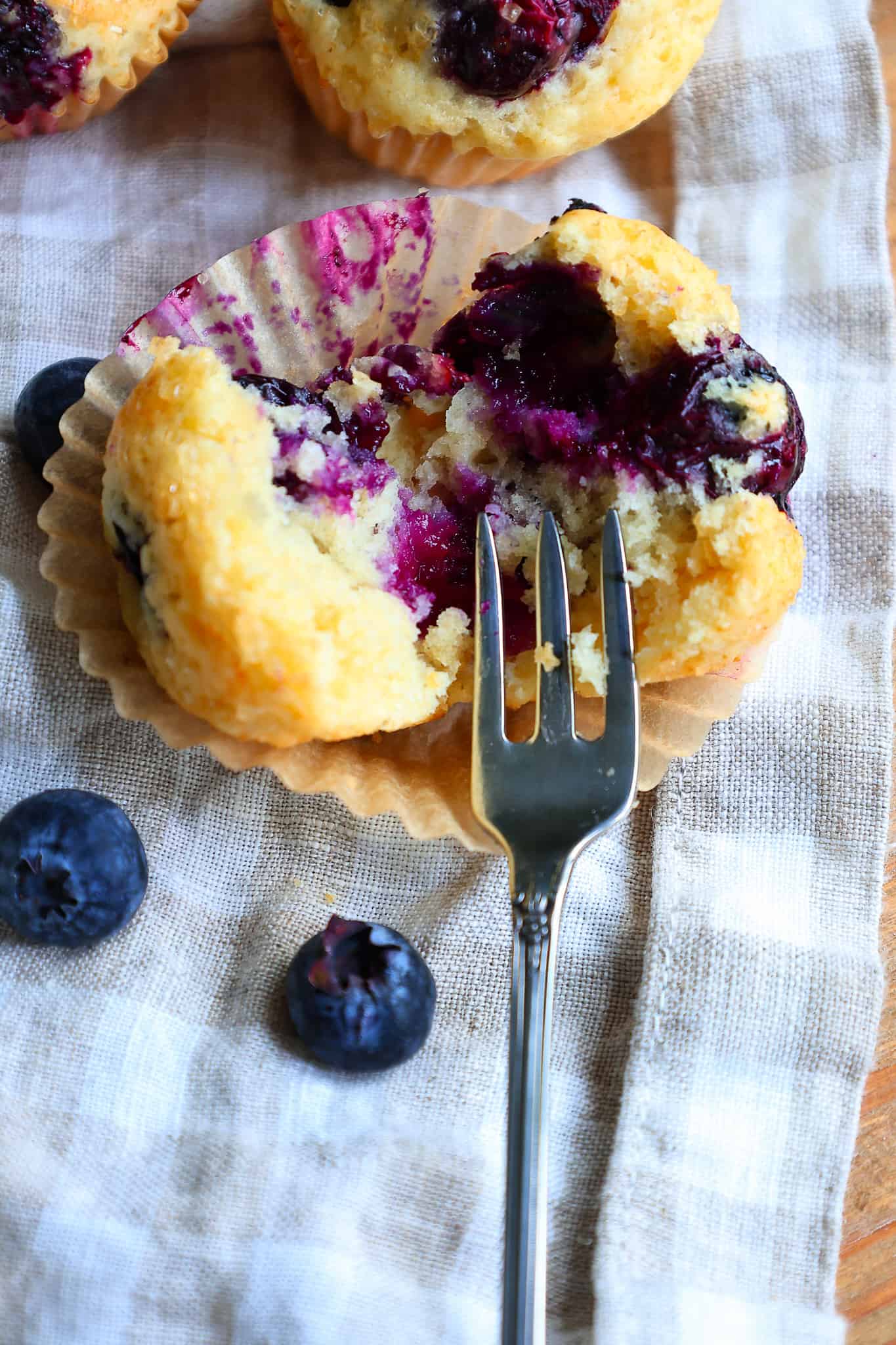 Sourdough Discard Mini Blueberry Muffins. - Healthy Elizabeth
