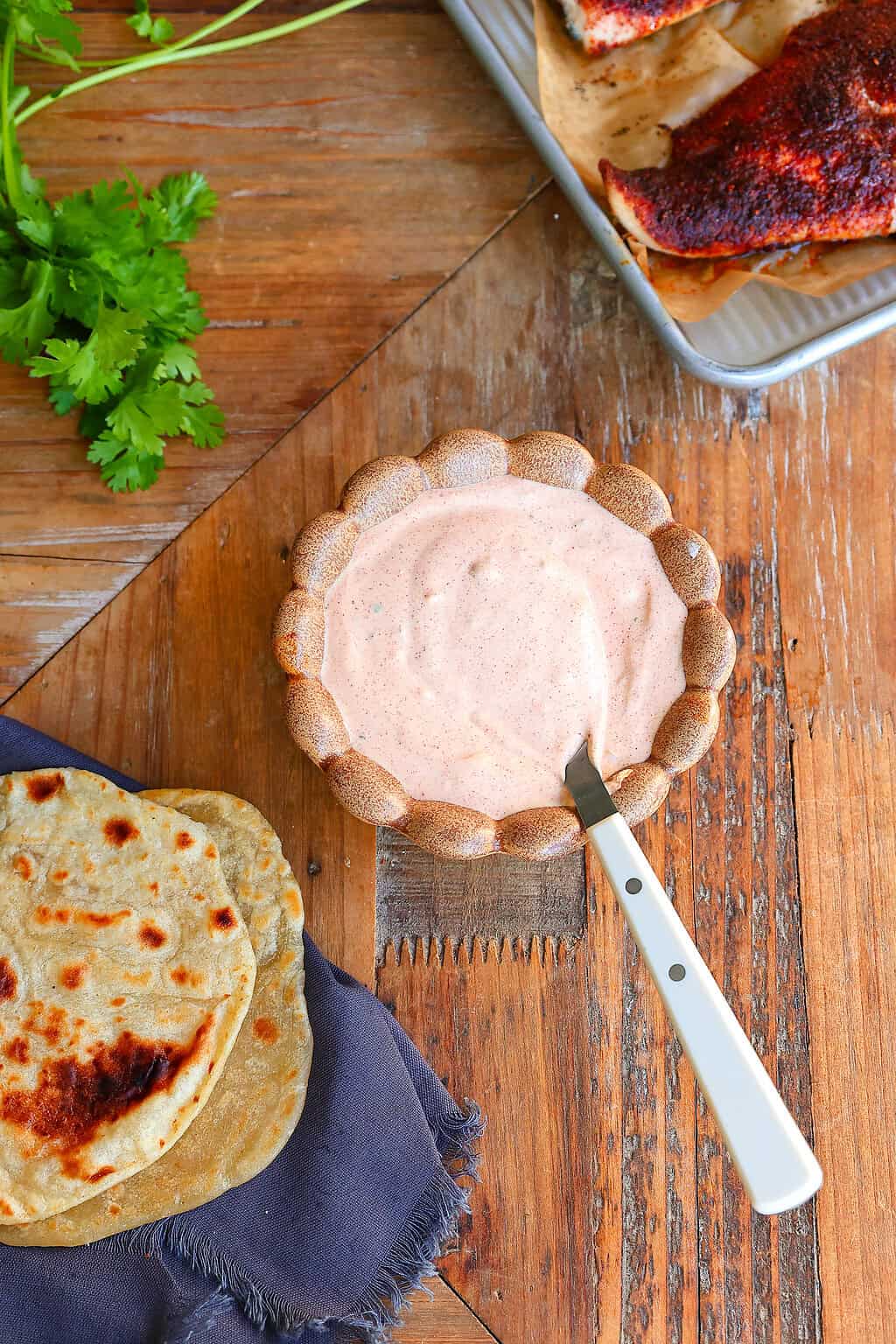 Chipotle Fish Taco Sauce. - Healthy Elizabeth